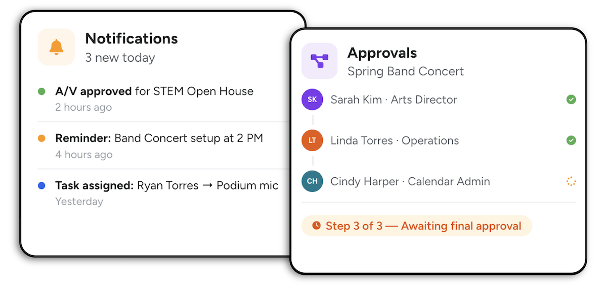 Manage Approvals & Notifications